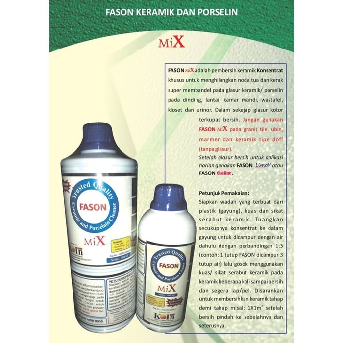 Pembersih noda untuk keramik kamar mandi - Fason MIX 900 ML