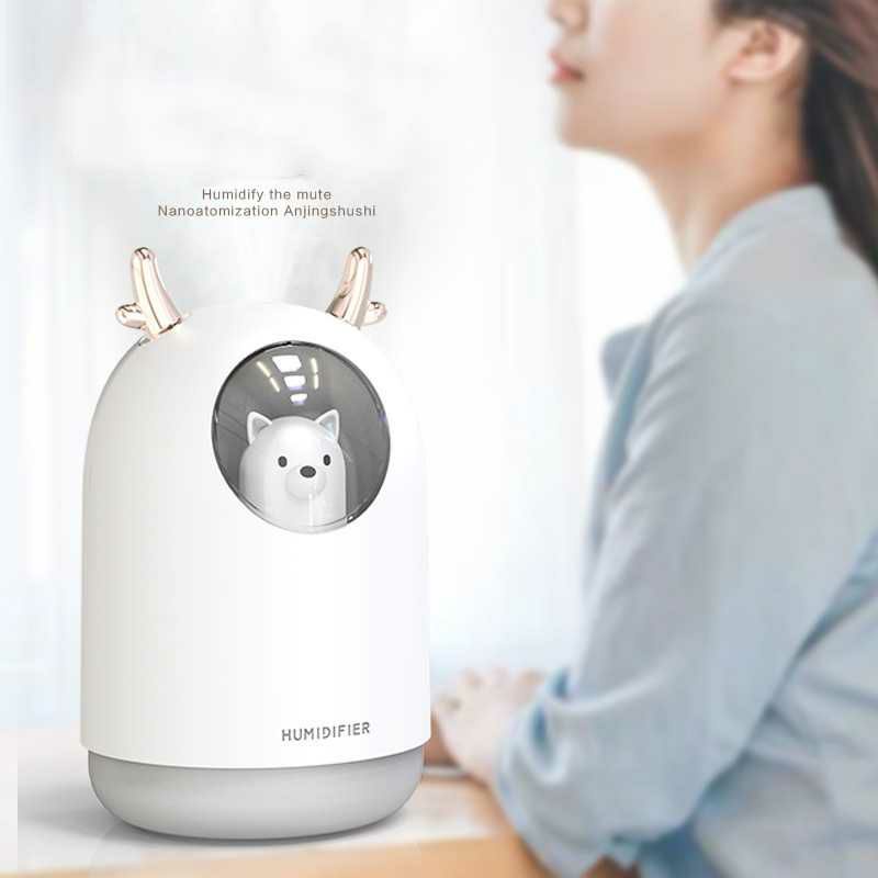 Air Humidifier Diffuser Aromaterapi Parfum Rungan Ultrasonic RGB Pet Design 300ml