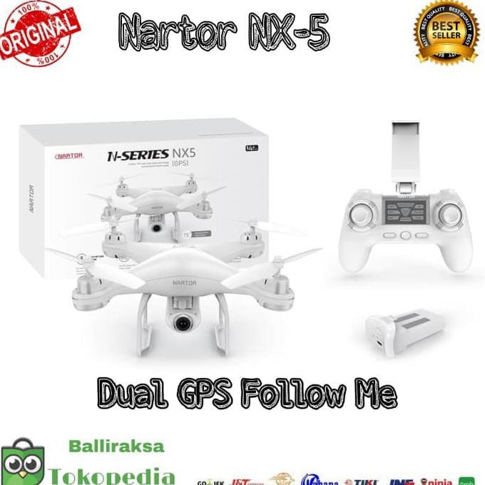 RC DRONE NARTOR NX5/SJRC S20W DUAL GPS FOLOW ME CAMERA WIFI FPV 1080P