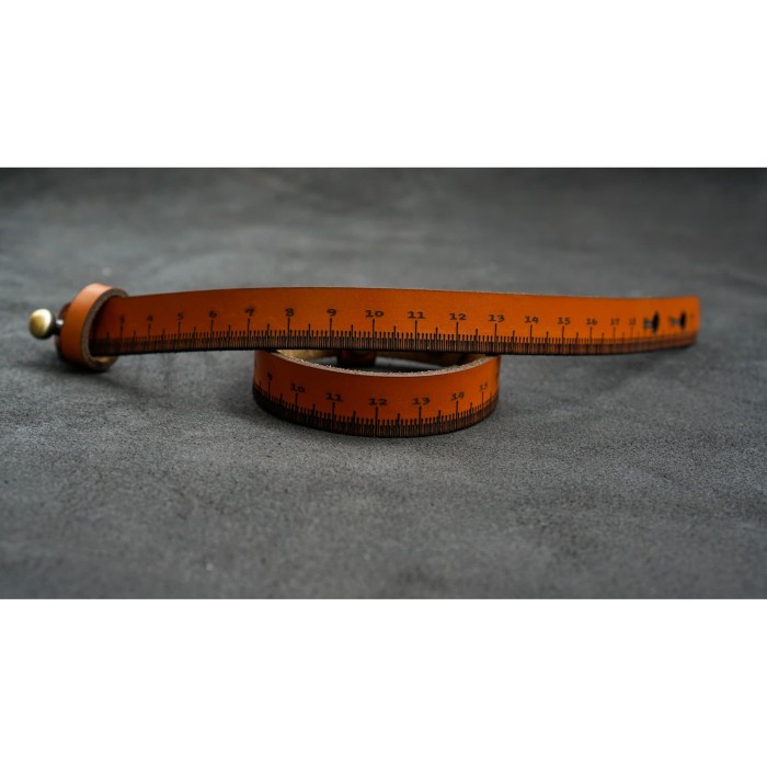 

nje050rc Gelang Kulit Asli Motif Penggaris Rg05G0