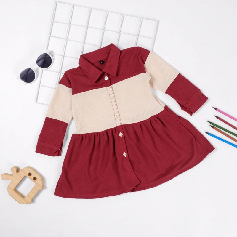 RACHIDKIDS / SERAGAM KELUARGA / FAMILY CASUAL SET / ADRIES FAMILY SET MAROON