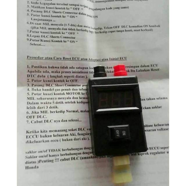 Dlc digital meter riset motor honda
