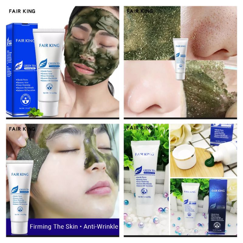 Fair King Green tea original  black head remove control / masker wajah fair king