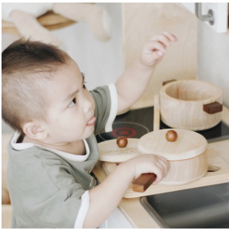 Lettering and Life Cooking Set Kitchen Collections Wooden Toys Mainan