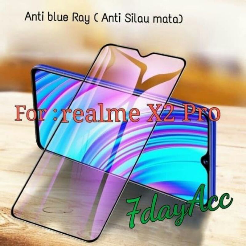 TEMPERED GLASS ANTI UV / BLUE RAY REALME X2 PRO