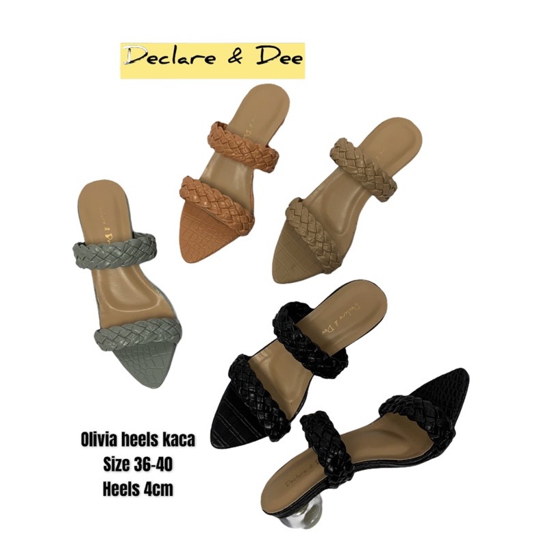 DECLARE &amp; DEE SANDAL OLIVIA TUMIT KACA 5Cm