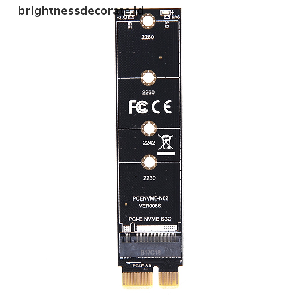 [birth] Pcie To M2 Adapter Nvme Ssd M2 Pcie X1 Raiser Pci-E Pci Express M Key Connector [ID]