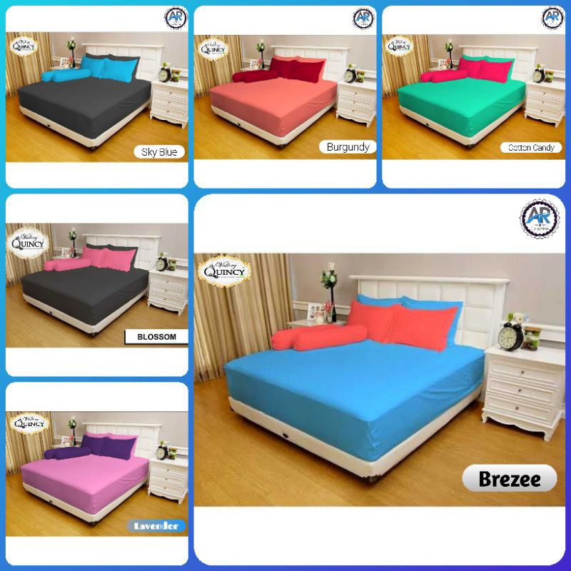 Sprei Valery Quincy Set 180x200 Motif Kombi 2in1 Emboss