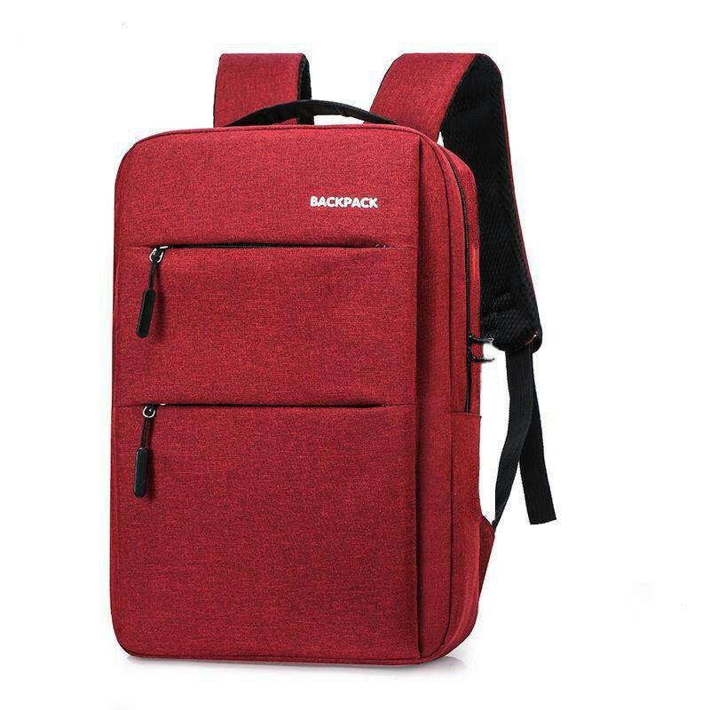 Tas Ransel Laptop Pria Anak Laki-laki Tas Sekolah Abu-abu Oxford Besar USB Bagpack Remaja pria sltg2