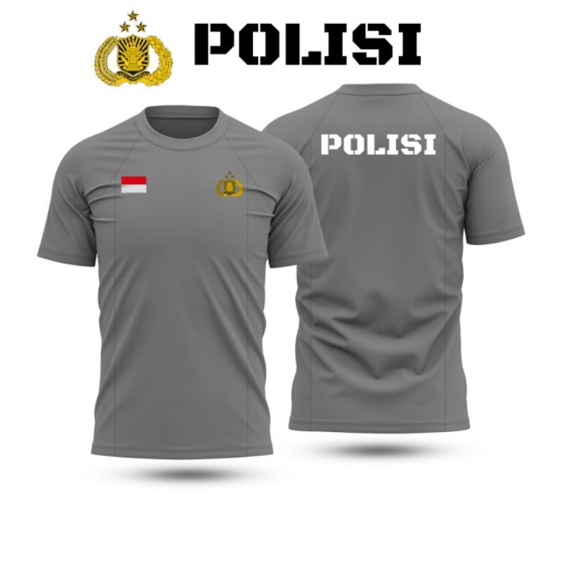 Terbaru Baju Kaos Polisi / Kaos Dalam Pdl Polri / Daleman Polisi Abu / Atasan Pdl Polisi / Kaos Dala