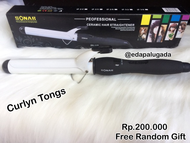 curlyn tongs pro sonar , catok curly, catok keriting, sonar SN-113 , catokan 2in1, catokan keriting