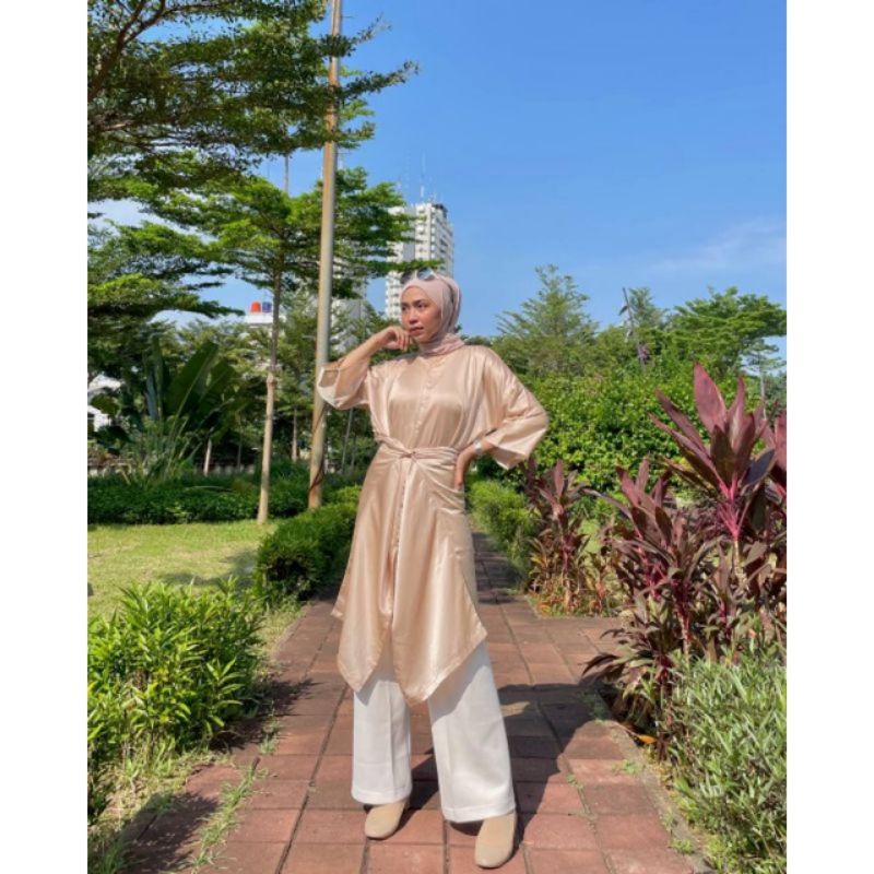 CAVA TUNIK KONDANGAN POLOS | fashion Modern | Outfit Simple | Tunik Satin Silk