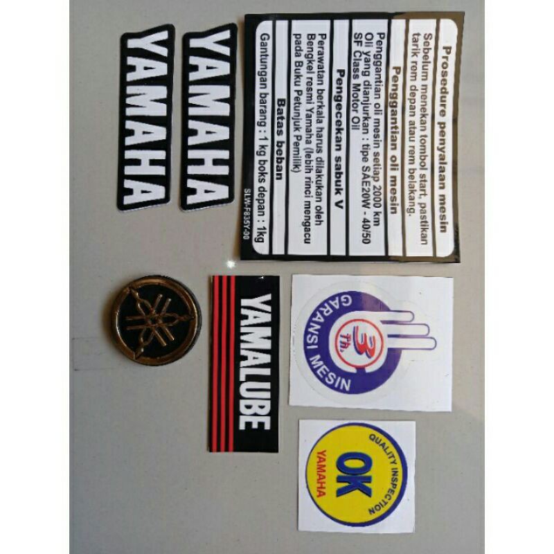 STIKER SET WARNING MIO