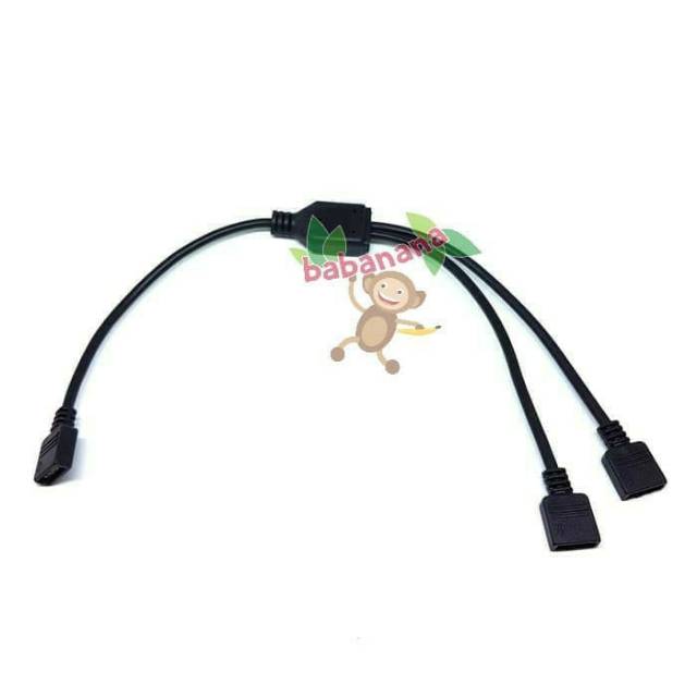 Kabel RGB Splitter 1 to 2 female 4 pin hitam