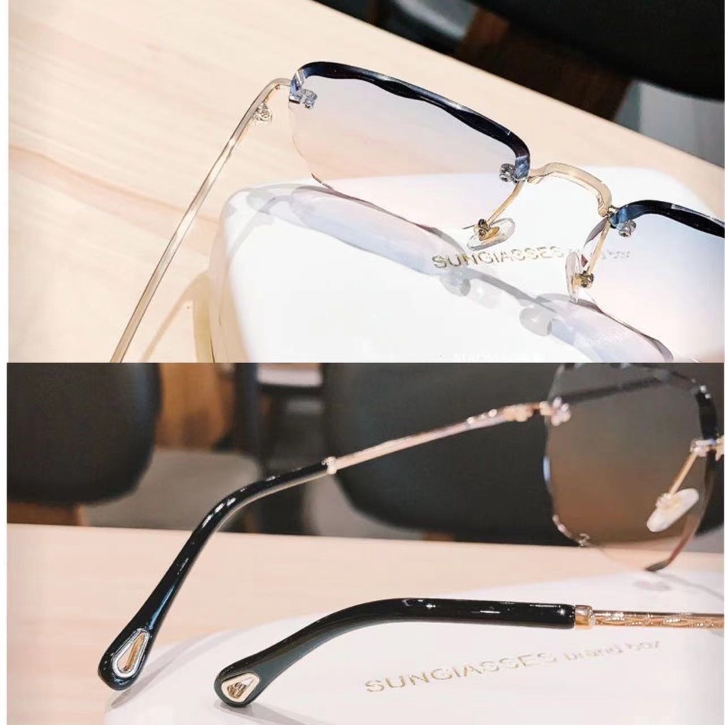 Rowling(Ka-130)  Sunglasses  Kacamata Hitam Kotak No frame  Titanium Women Sunglasses New Arrival Import Kacamata Fashion