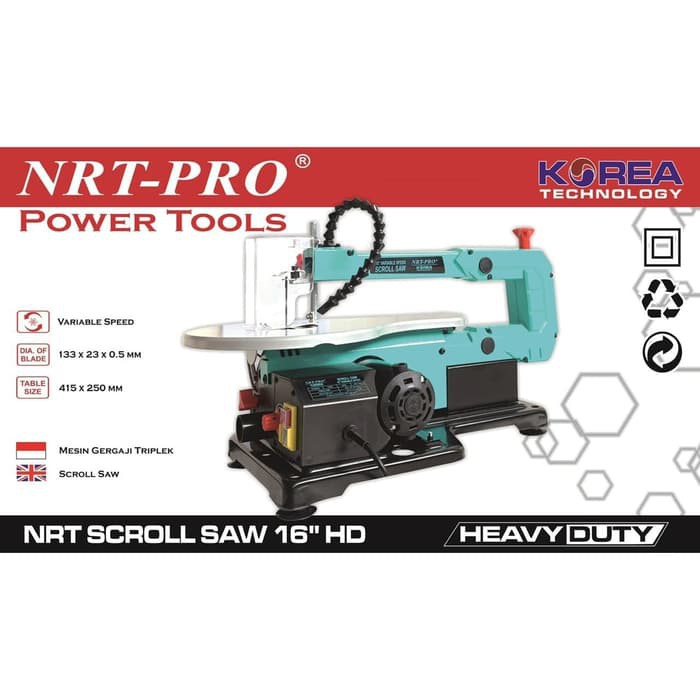 NRT-PRO Mesin Scroll Saw 16 Inch - Gergaji Kayu Akrilik Triplek Berkualitas