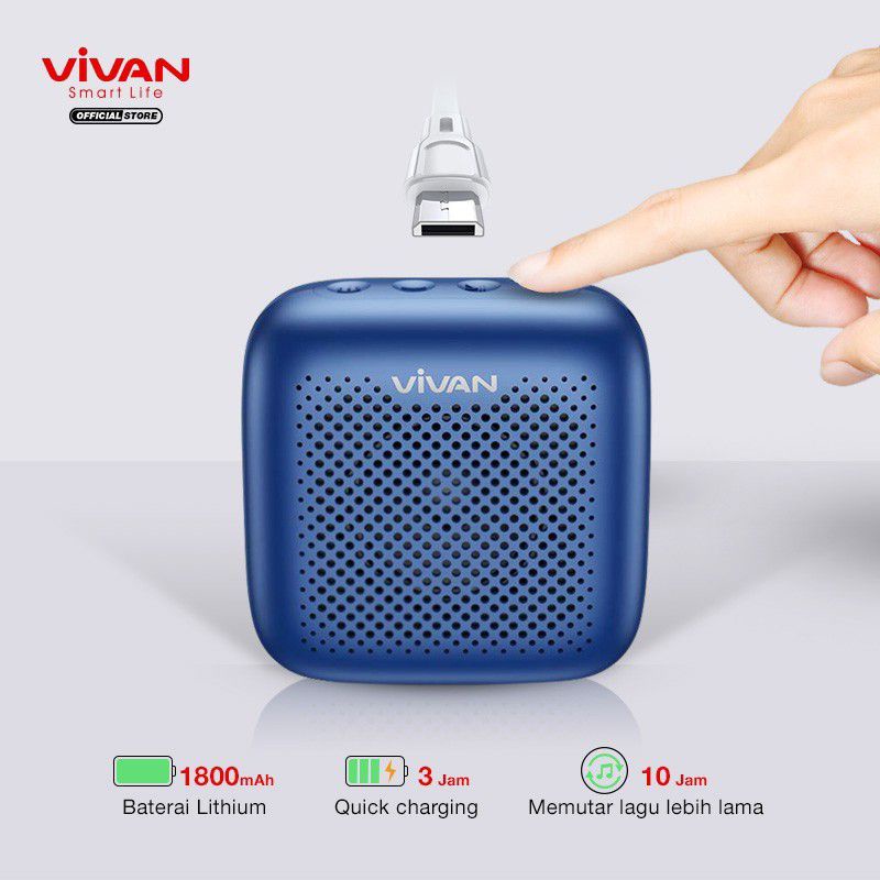 Speaker Bluetooth 5.0 VIVAN VS1 Mini Wireless Audio Portable Mega