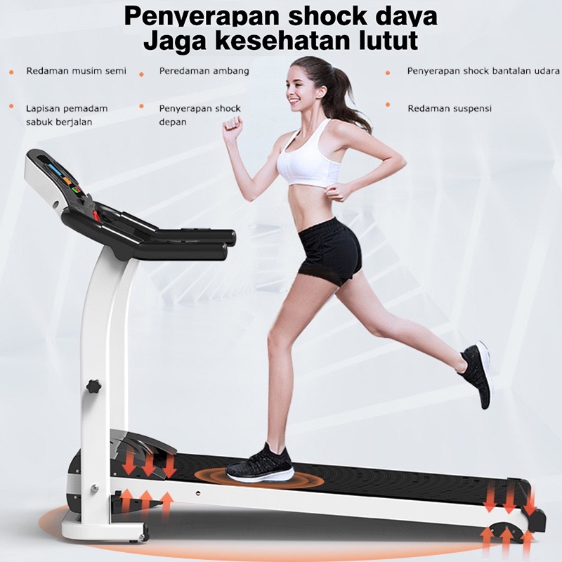 eBuy Treadmill Elektrik Tredmil Listrik 2.0 HP Mesin Alat Lari Olahraga Gym Fitness Cardio M5