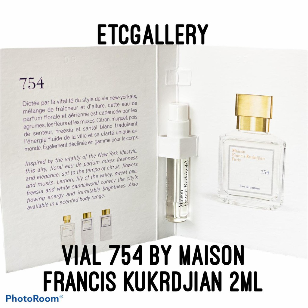 VIAL PARFUM MFK MAISON FRANCIS KURKDJIAN 754 EDP 2ML (LIMITED PARIS)