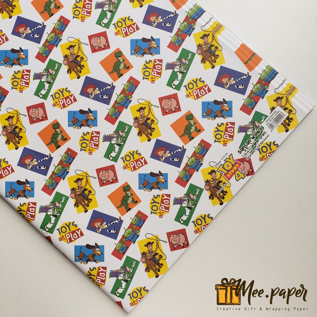 Kertas Kado Sansan Wawa Motif Toy Story 03 / White, Bungkus / Wrapping Paper
