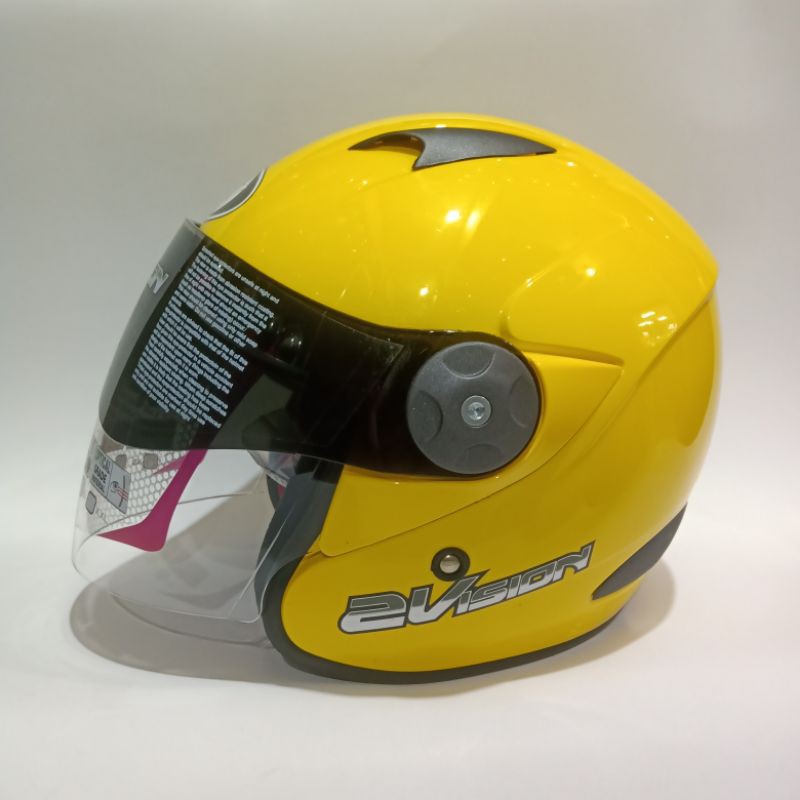 Helm kyt 2vision Kuning Yellow