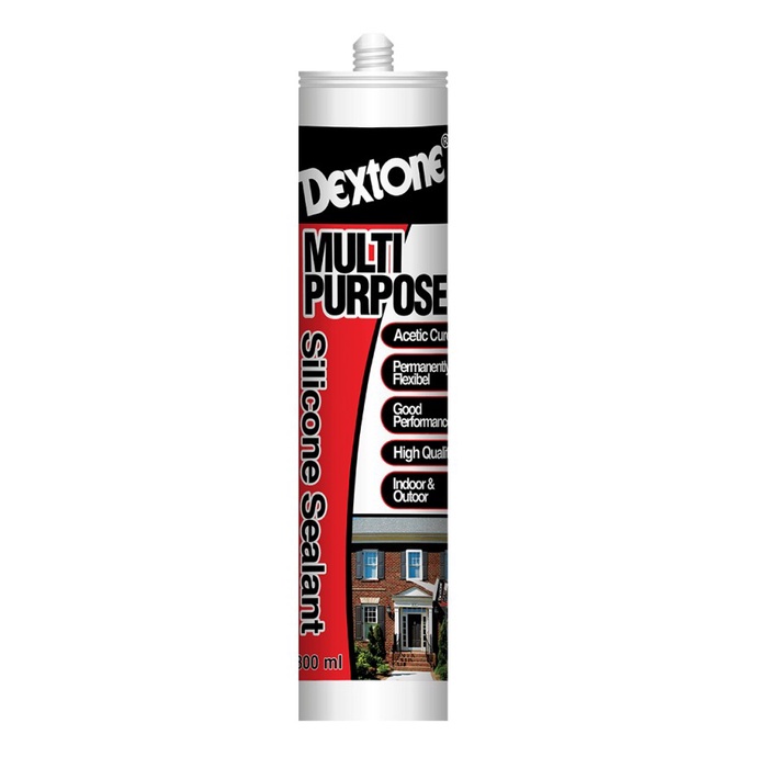 Dextone Lem Silikon / SIlikon Sealent Multi Purpose 300 ml - Putih