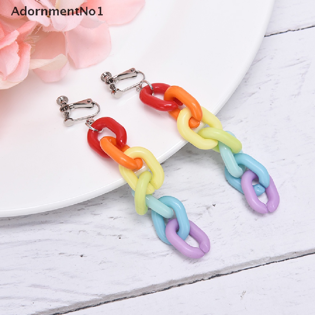 (AdornmentNo1) Anting Tusuk Gantung Statement Wanita Bahan Akrilik Warna Warni Untuk Hadiah