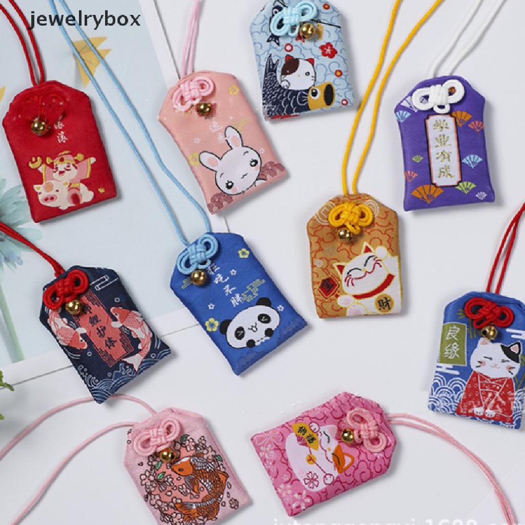 (jewelrybox) 1pc Gantungan Kunci Bordir Tulisan Omamori Pray Love