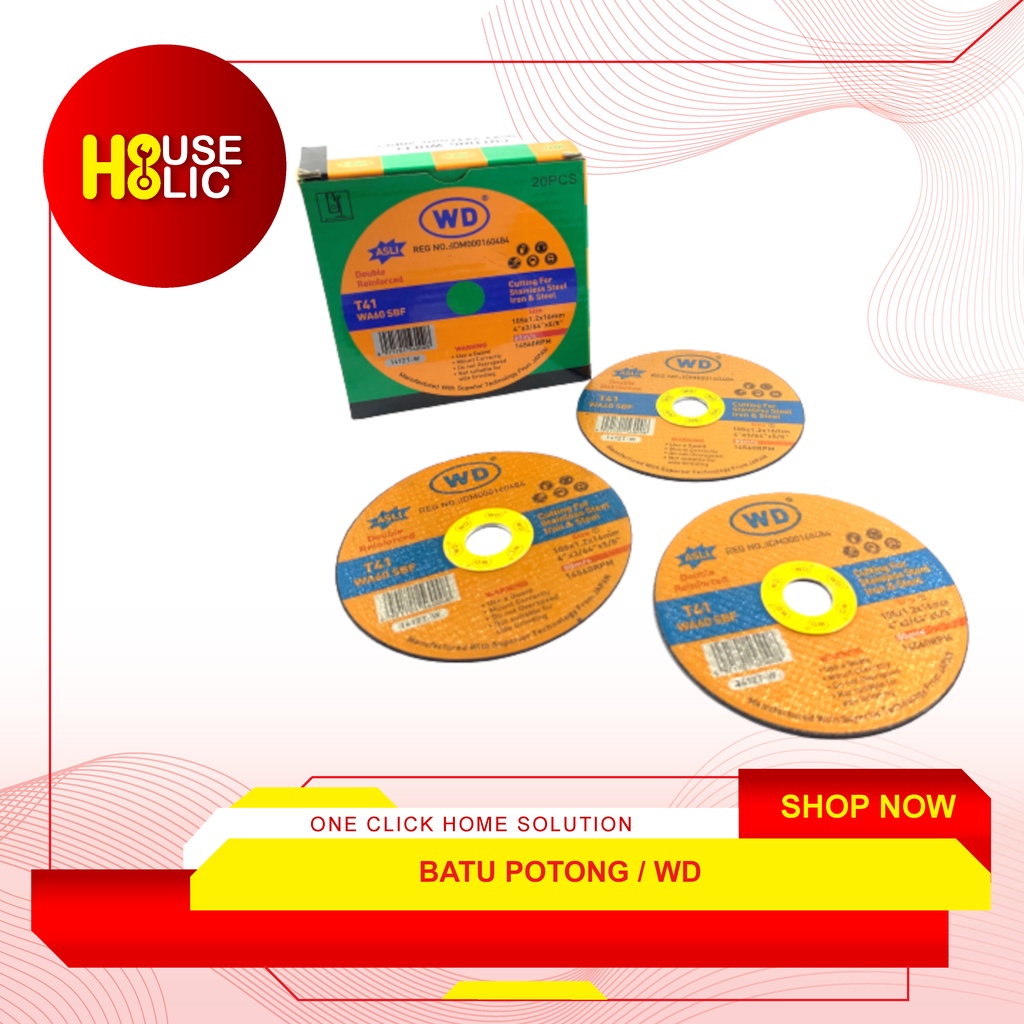 Batu Gerinda Potong Besi WD 4 Inch Stainless / WD Cutting Wheel Disc