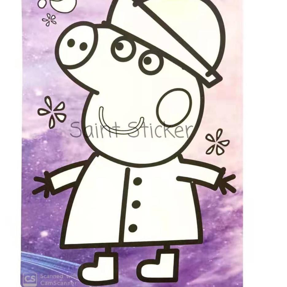 Recomended Kanvas Lukis Mewarnai Drawing Canvas Anak Karakter Kartun Peppa Pig Shopee Indonesia