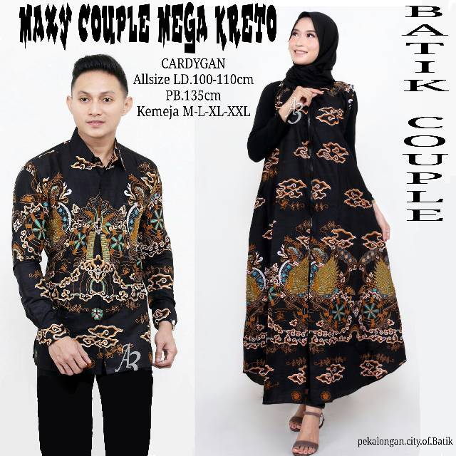  Terbaru  Baju  Couple  Kardigan Batik Outer KRETO MEGA 