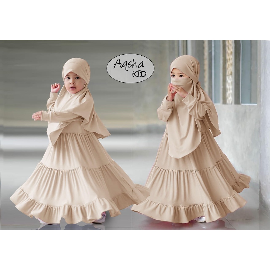 [Bisa COD] Gamis Syari Anak Shofiya Syari Kids Gamis Syari Anak Wanita Free Jilbab dan Cadar / Gamis