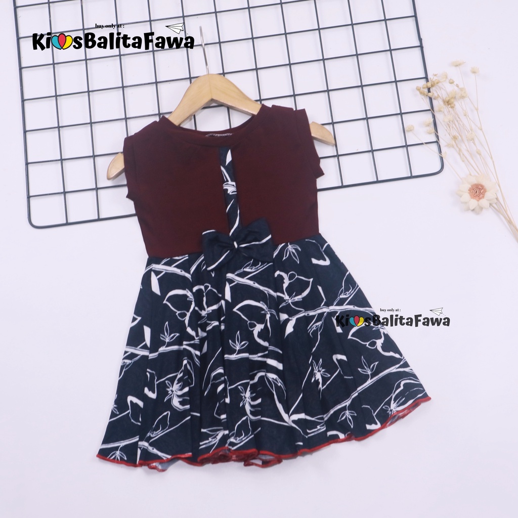 Dress Lala Bayi Uk 3-18 bulan / Baby Anak Perempuan Murah Dres Batik Yukensi Baju Adem  Motif