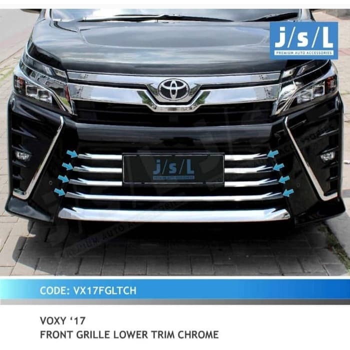 List Grill Radiator Toyota Voxy Lis Grill Bumper Depan Chrome