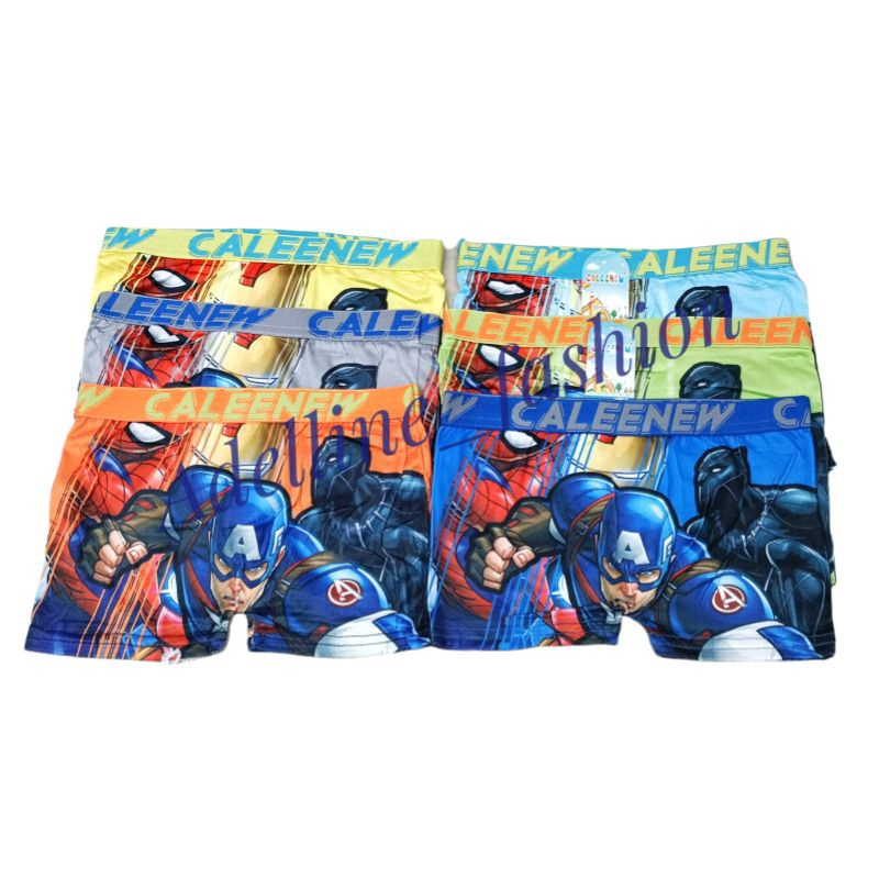 6PCS BOXER ANAK  ,COWO  SPIDERMAN / TAYO / CD BOXER ANAK CEWE BRANDED  HARGA 1/2 LUSIN / 6PCS HARGA GROSIR MURAH