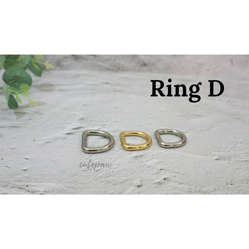 Ring 1/2 lingkaran atau Ring D TEBAL - Aksesoris Gantungan tas rajut (  HARGA PER PCS )