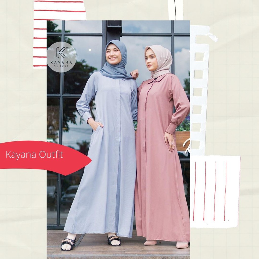 DRESS CASUAL POLOS GAMIS KEKINIAN KAYANA OUTFIT DRESS 08