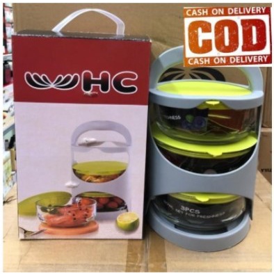 Rantang Kaca Olla Bowl 3 Susun