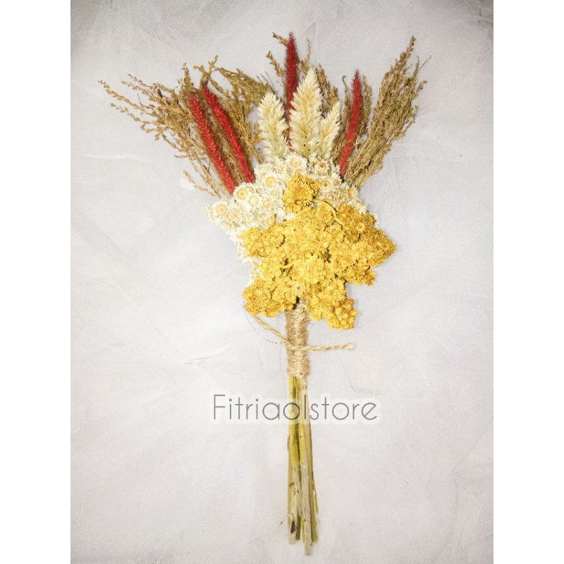 Buket Bunga kering ukuran sedang-Dried flower -bouquet