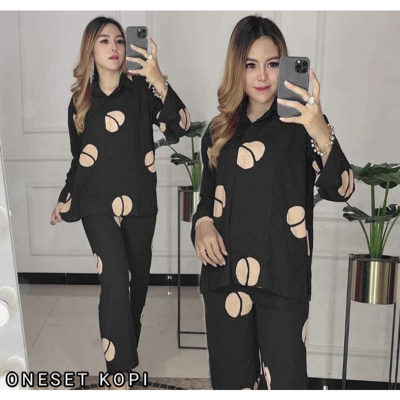 BELLE ONE SET / SETELAN RAYON DAILY ONE SET BAJU SETELAN WANITA KEKINIAN