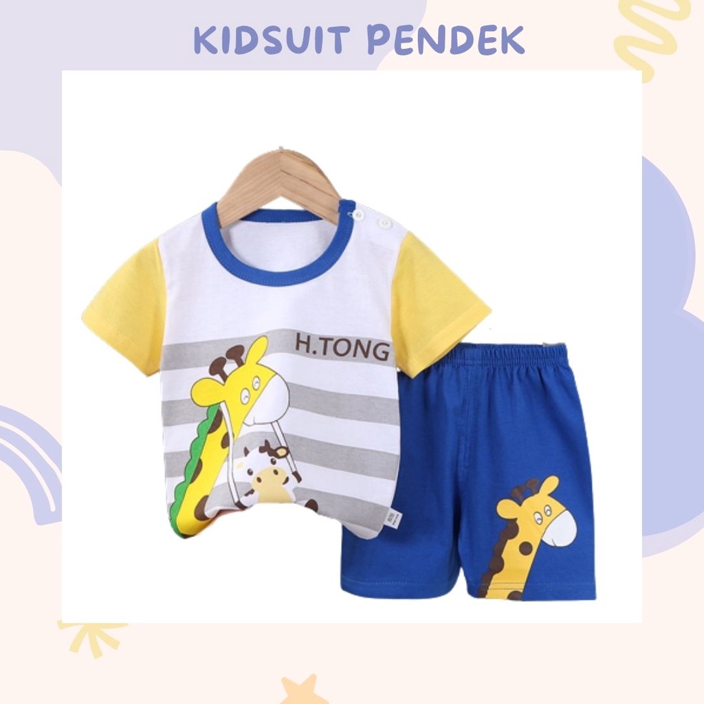 HappyOliver KIDS SUIT PENDEK Setelan Anak Bahan Kaos Lengan + Celana Berkualitas Import ebv cewek new9