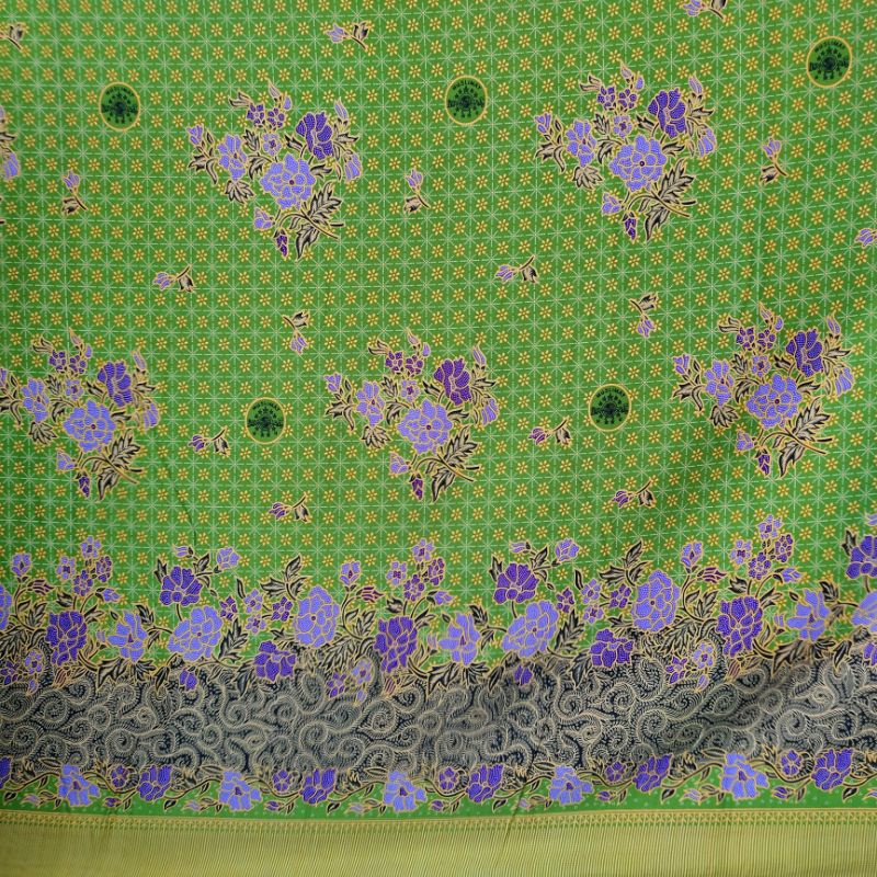 Jual Batik Muslimat Semi Sutra / Batik Muslimat Hijau Muda /Batik