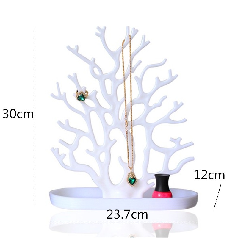 Rak Stand Display Penyimpanan Perhiasan Anting Kalung Kunci Bentuk Pohon Tanduk Karang