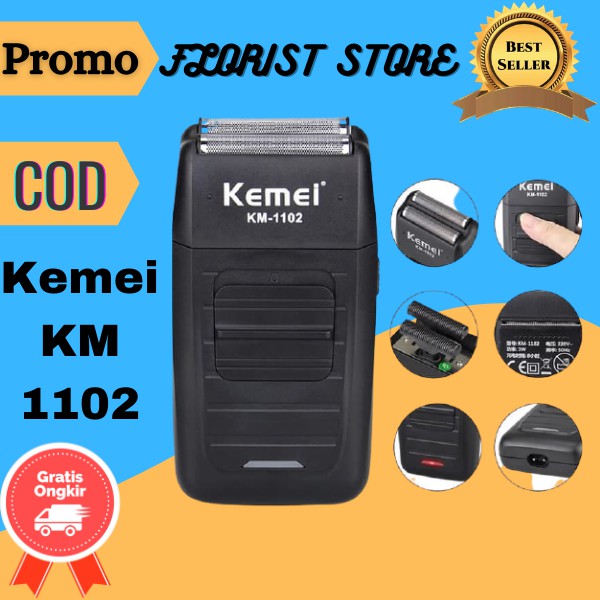 Alat Cukur Kumis Dan Jenggot Mesin Cukur Jenggot Shaver Kemei KM 1102