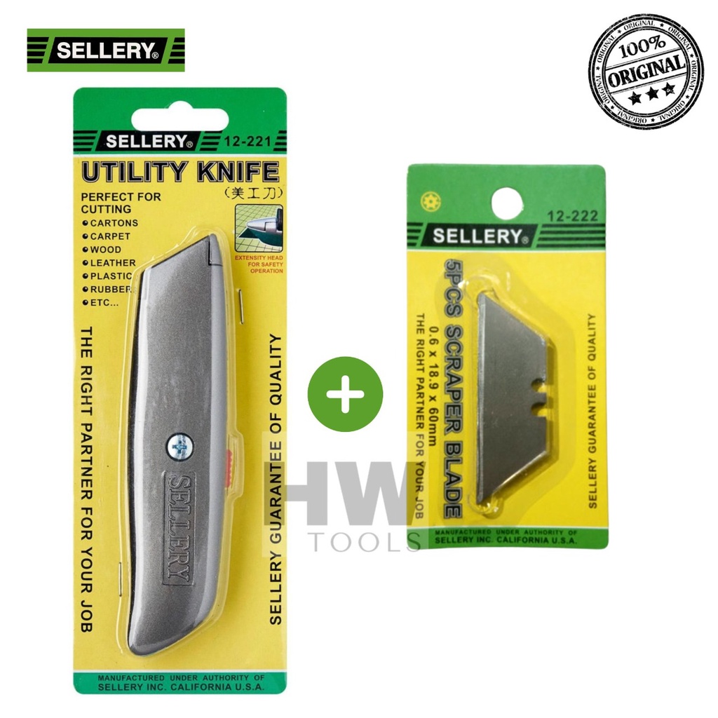 

BUNDLE PISAU CUTTER BONUS REFILL MATA PISAU CUTTER BLADE 5 PC SELLERY