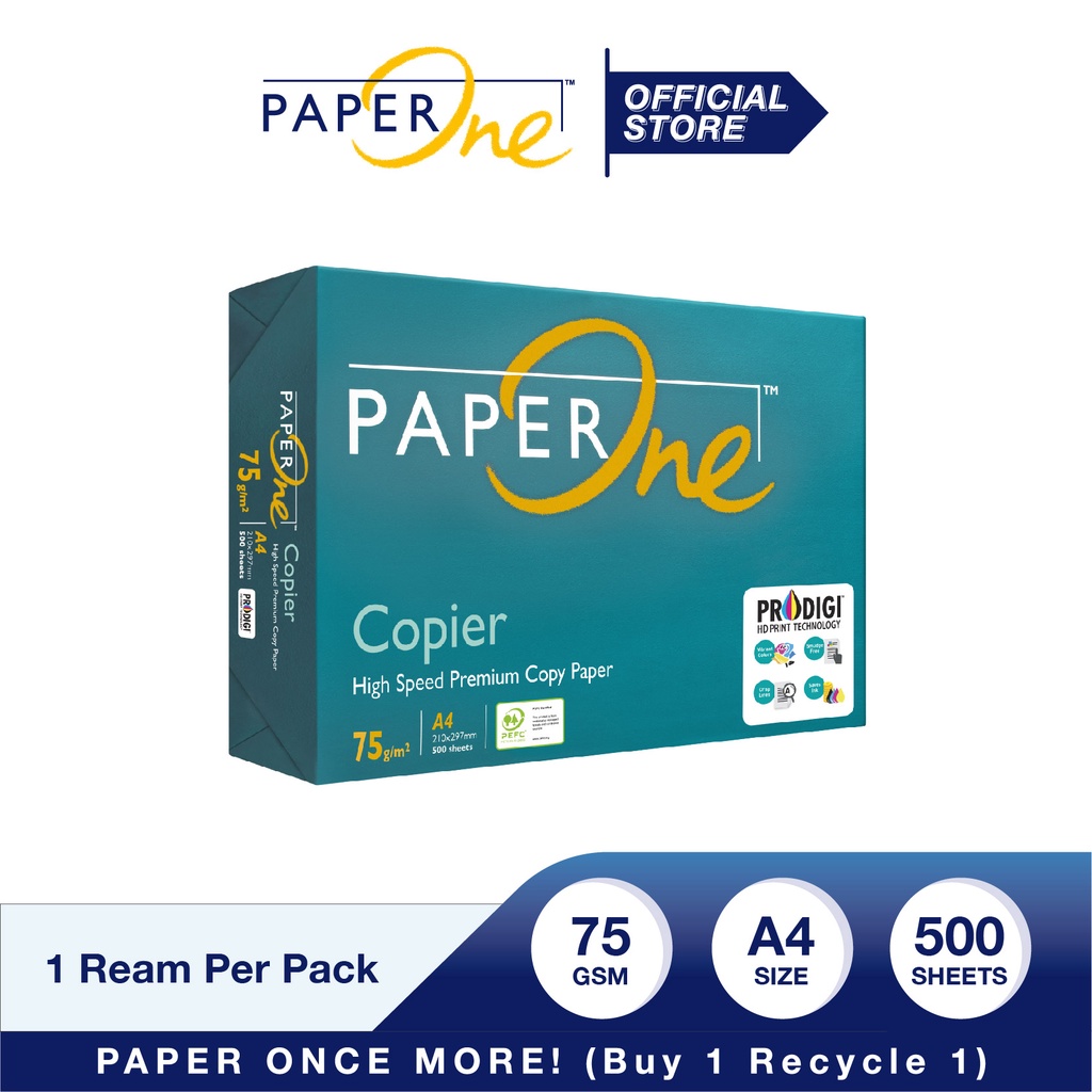 Jual Paperone Kertas A4 75gr Copier 1 Rim 500 Lembar Kertas Hvs A4