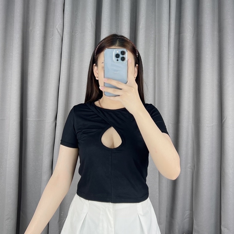 Middle Cut out crop top 005 | Crop top korea