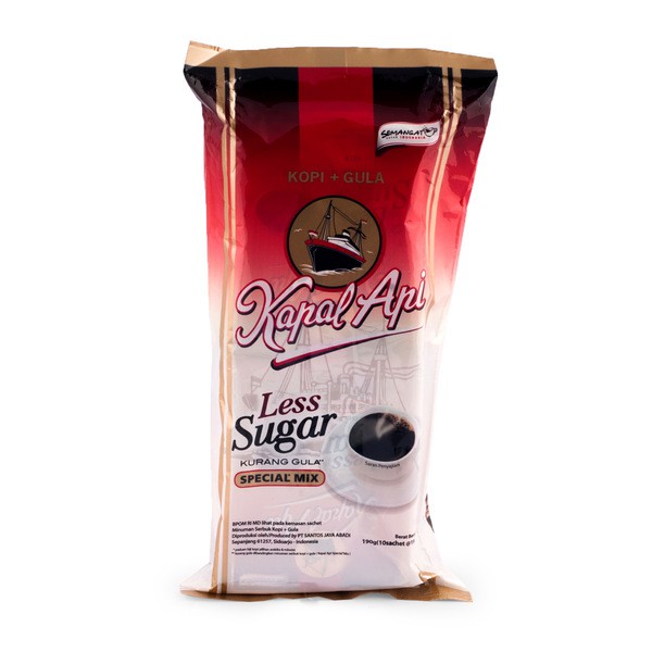 

KAPAL API Special Mix Less Sugar 190gr (10 sachet @19gr)