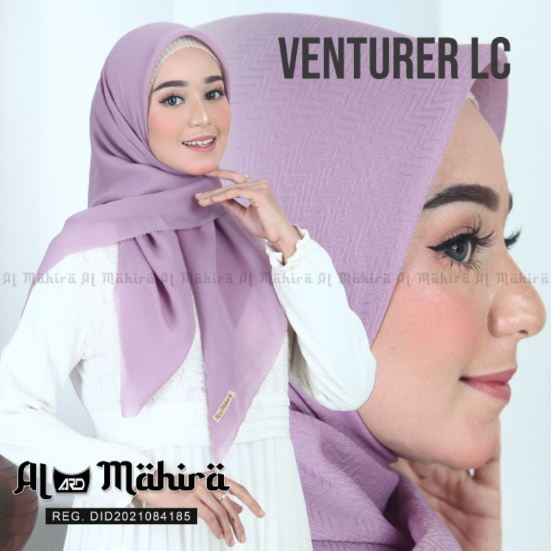 Hijab segiempat Venturer Lasser cut / Segiempat laser cut terbaru By Almahira