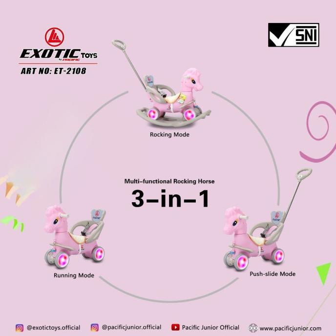 Mainan anak kuda kudaan unicorn Exotic ET-2108 / 2110 ( Dino )